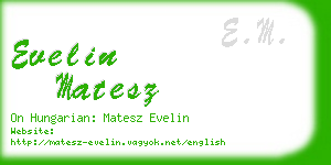 evelin matesz business card